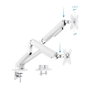 Tooq DB4132TNR-W Soporte de Mesa para 2 Monitores Blanco